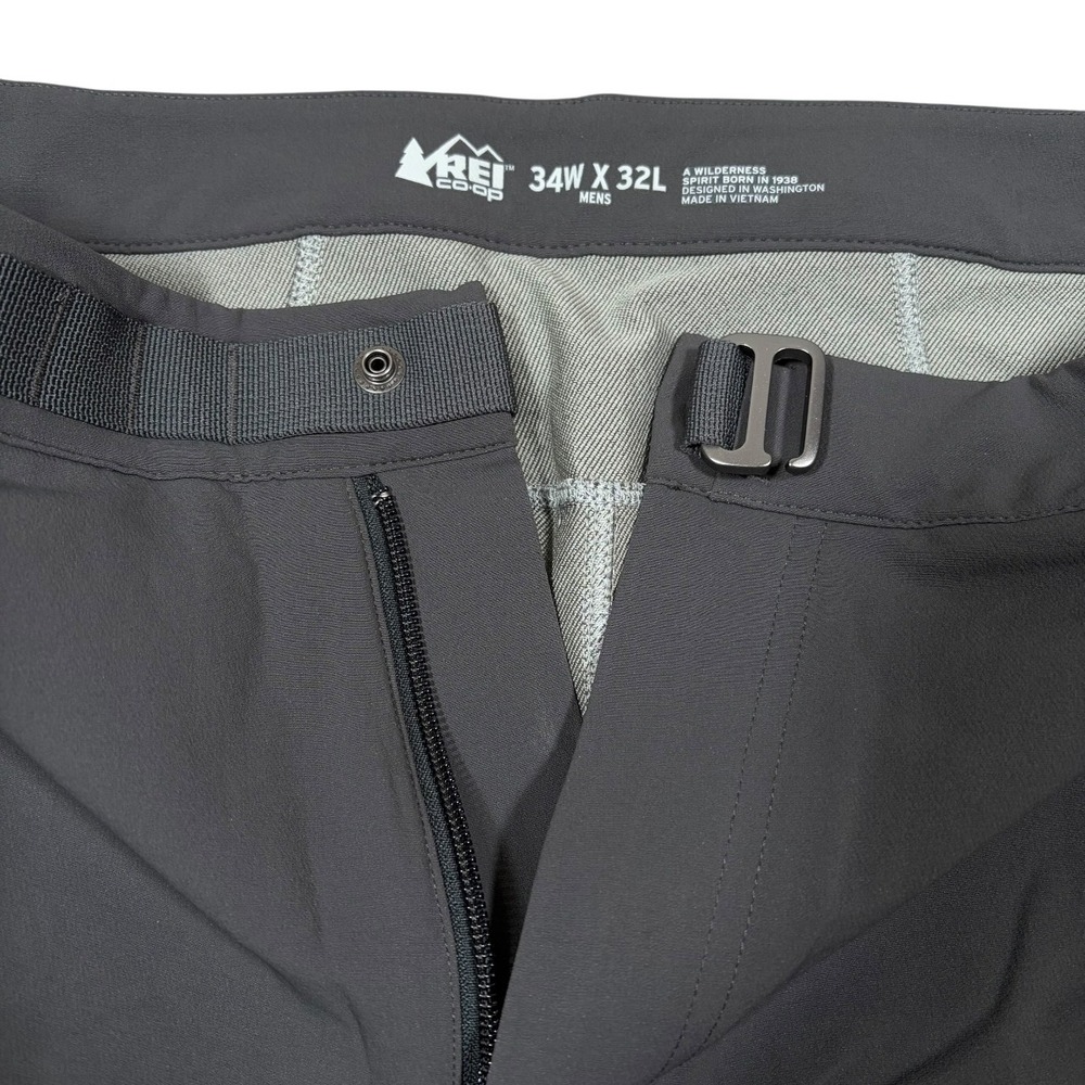 REI Co-op Activator Soft Shell Pants Mens 34x31 Zip Pockets Hiking Climbing - Picture 10 of 14